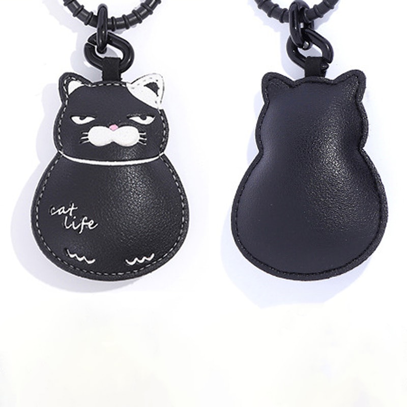 Cartoon Cat Leather Keychain Cute Bag Accessory for Girls, Perfect Gift