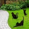 Cat Garden Stake Decoration Metal Outdoor Balcony Art for Garden or Patio