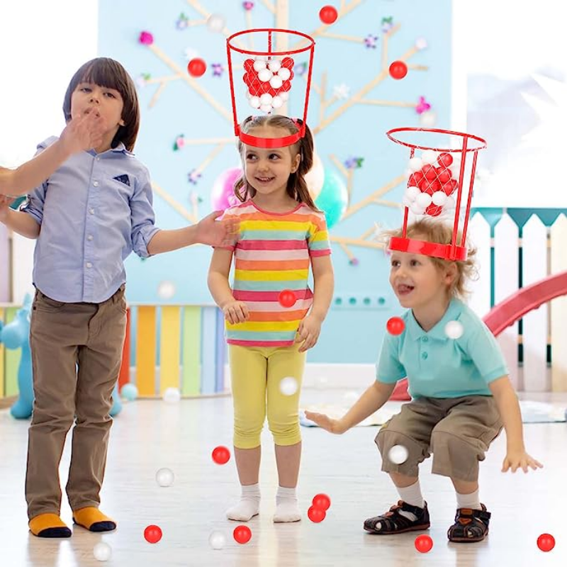 Head Hoop Basketball Party Game For Kids Adults Adjustable Basketball Net Headband For Fun Carnival 6