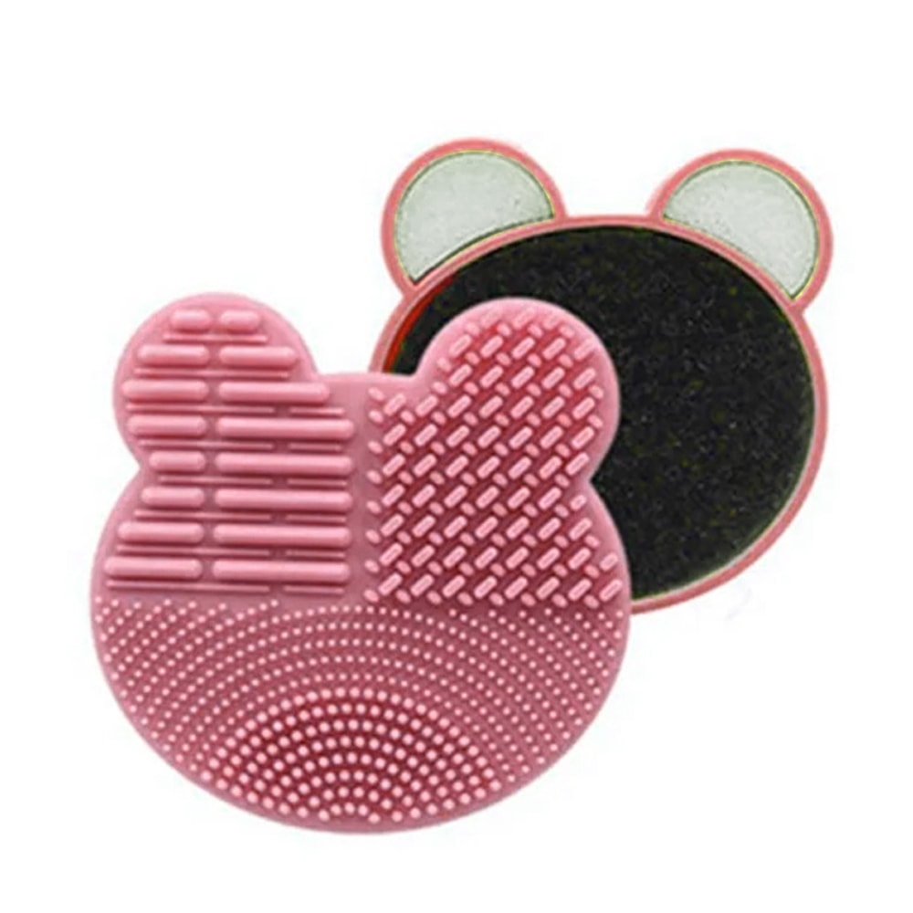Silicone Makeup Brush Cleaner Folding Scrubber Box Soft Mat for Eyeshadow Powder Puff Cleaning