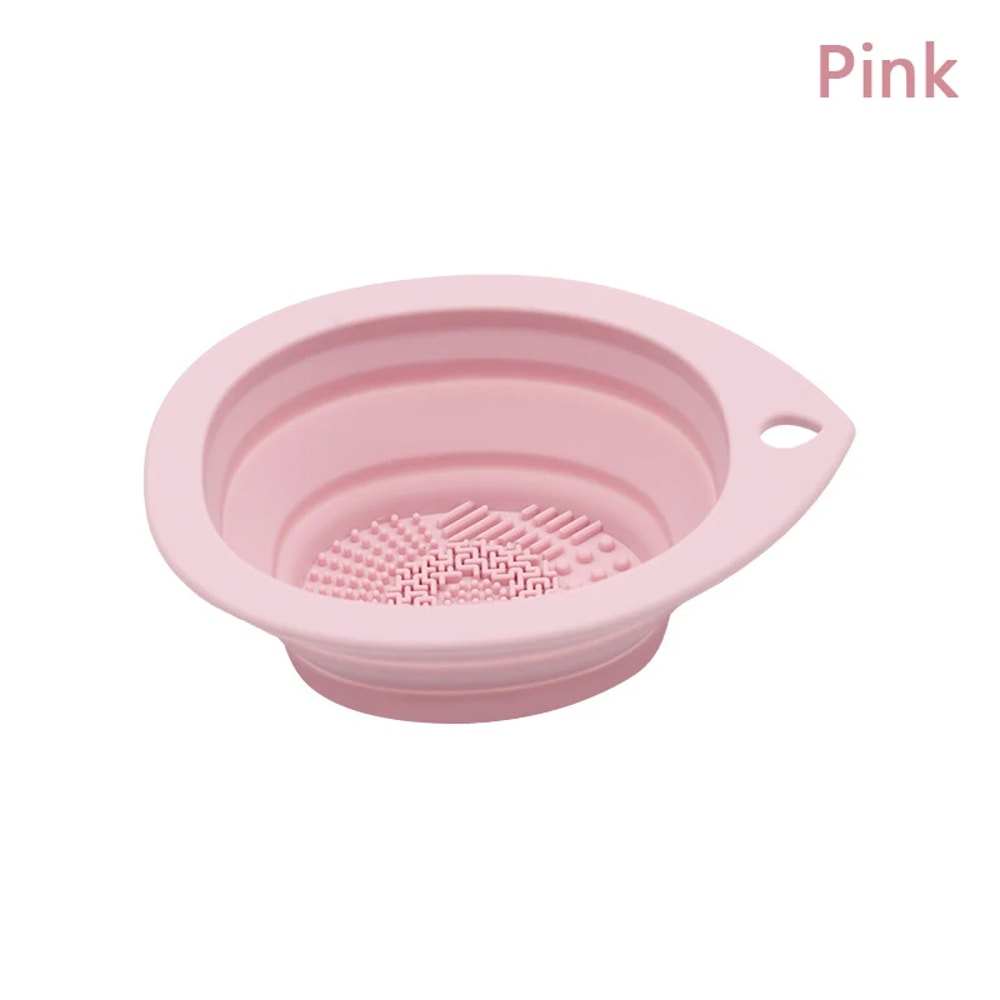 Silicone Makeup Brush Cleaner Folding Scrubber Box Soft Mat for Eyeshadow Powder Puff Cleaning