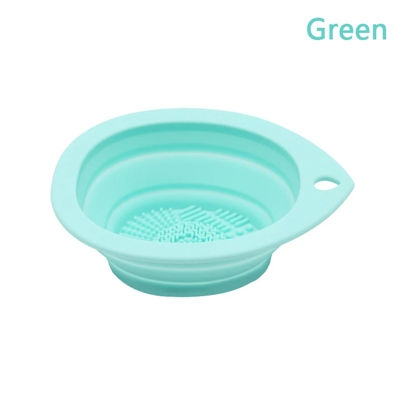Silicone Makeup Brush Cleaner Folding Scrubber Box Soft Mat for Eyeshadow Powder Puff Cleaning