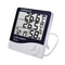 LCD Digital Temperature And Humidity Meter With Weather Station Clock Indoor Outdoor Thermometer Hy