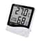 LCD Digital Temperature And Humidity Meter With Weather Station Clock Indoor Outdoor Thermometer Hy