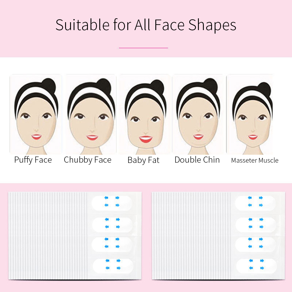 Invisible V Lift Face Tape Breathable Chin Lifting Patch for Slimming Tightening