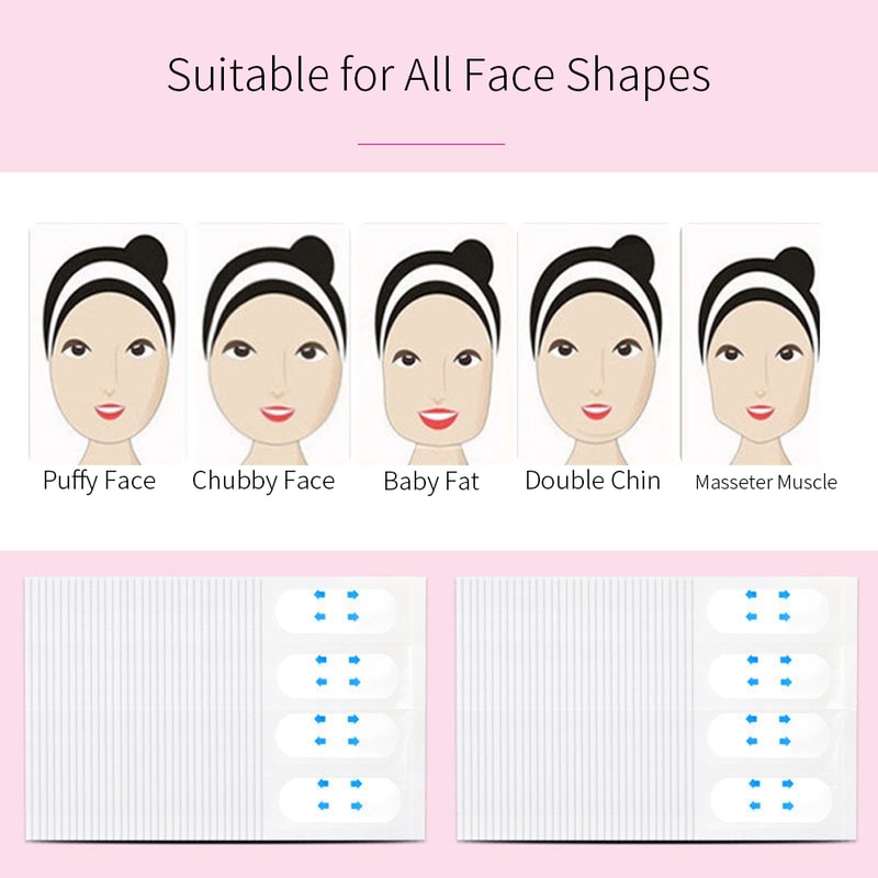 Invisible V Lift Face Tape Breathable Chin Lifting Patch for Slimming Tightening