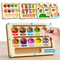 Montessori Magnetic Color Sorting Maze for Kids Wooden Educational Toy, Sensory Play with Moving Beads