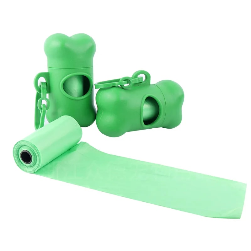 Bone-Shaped Dog Waste Bag Dispenser with Holder Portable Poop Bag Carrier for Pet Owners