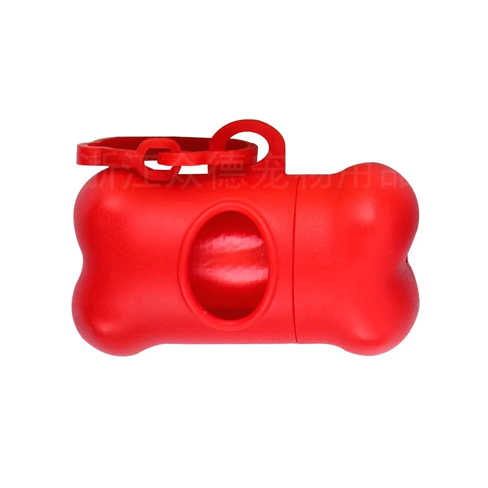 Bone-Shaped Dog Waste Bag Dispenser with Holder Portable Poop Bag Carrier for Pet Owners