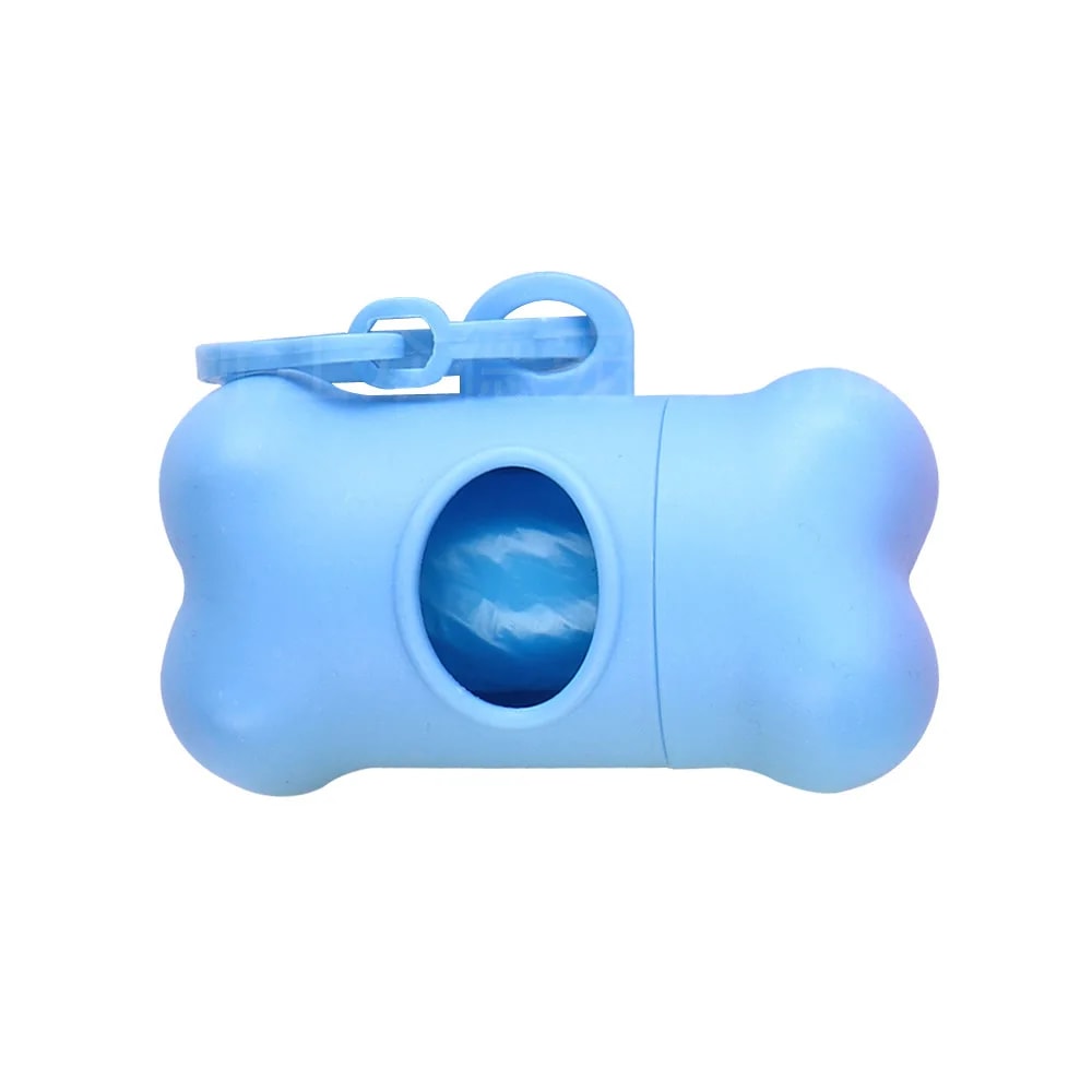 Bone-Shaped Dog Waste Bag Dispenser with Holder Portable Poop Bag Carrier for Pet Owners
