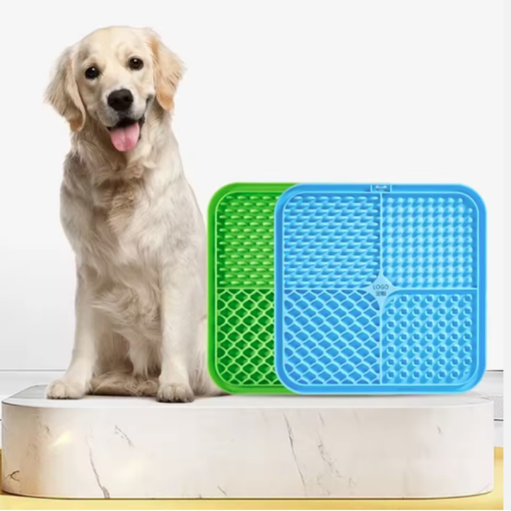 Pet Lick Silicone Slow Feeder for Dogs Bathing Distraction Training Mat with Suction Base