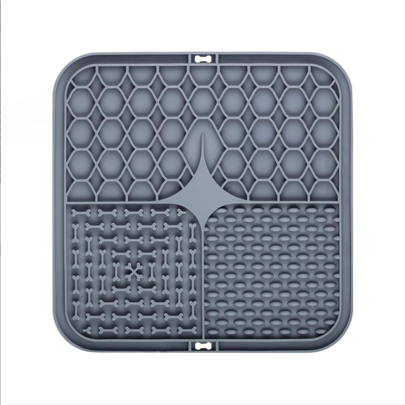 Pet Lick Silicone Slow Feeder for Dogs Bathing Distraction Training Mat with Suction Base