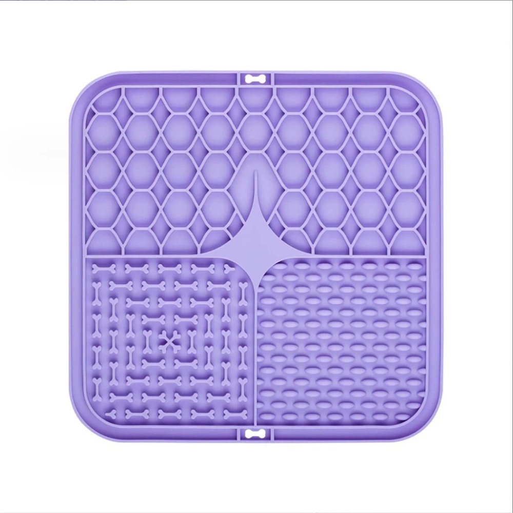 Pet Lick Silicone Slow Feeder for Dogs Bathing Distraction Training Mat with Suction Base