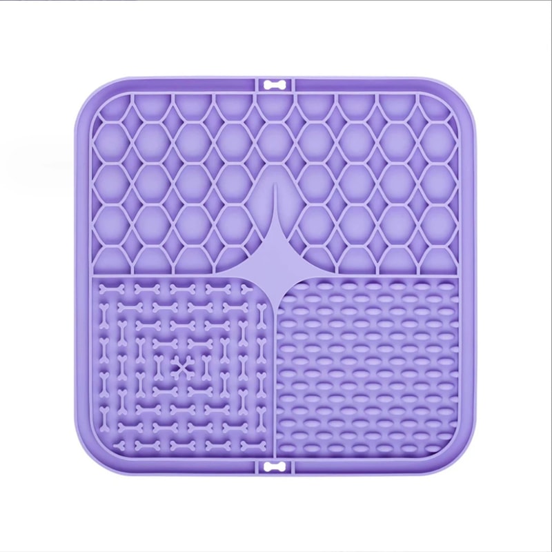 Pet Lick Silicone Slow Feeder for Dogs Bathing Distraction Training Mat with Suction Base