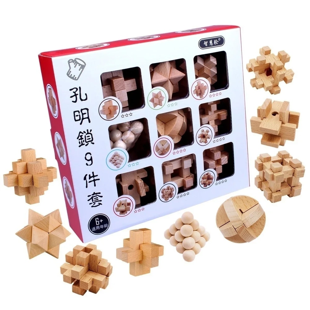 Luban Lock Educational Toy Set for Kids Intelligence Unlocking Puzzle for Students
