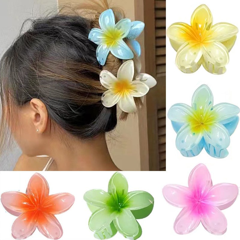 Bohemian Flower Hair Clips For Women Large Beach Hair Claw Barrettes 1