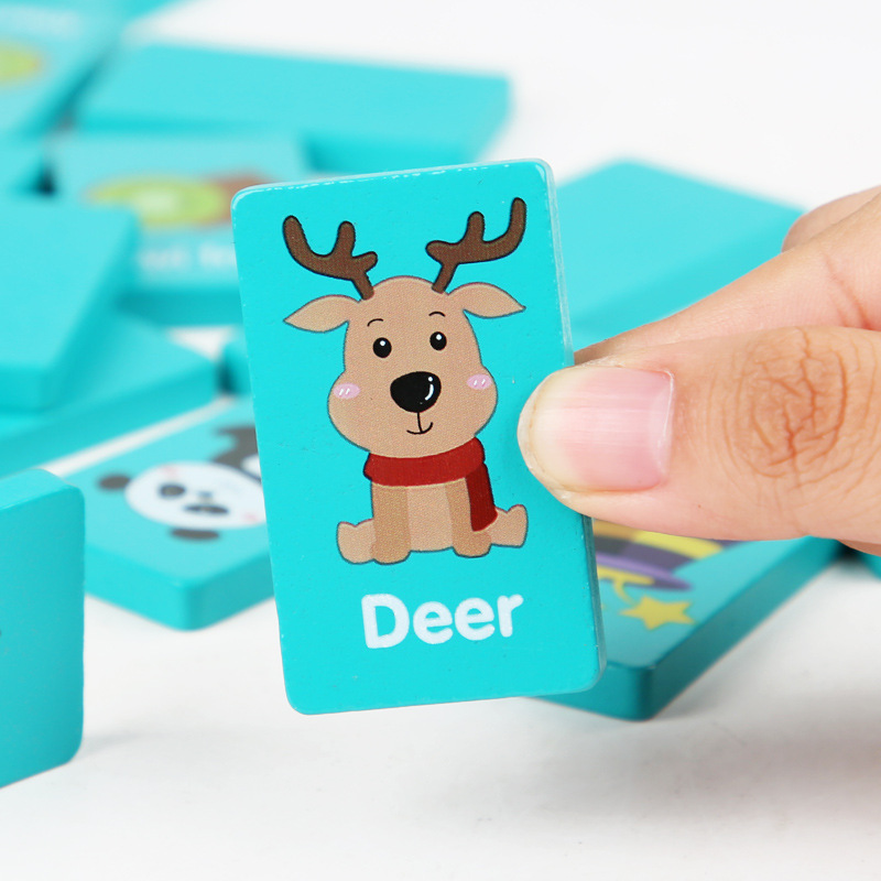 Wooden Animal Memory Matching Game Fun Educational Puzzle for Kids Family Board Game