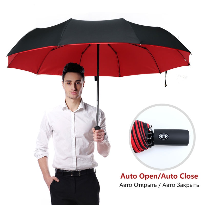 Windproof Double Layer Automatic Umbrella Fully Resistant, Strong, and Stylish