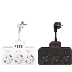 power strip wall mount with usb ports independent switches network filter adapter for safe, convenient charging