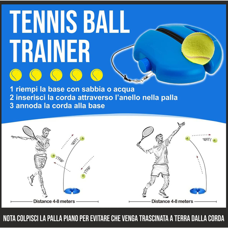 Tennis Trainer Rebound Ball Professional SelfStudy Training Tool For Indoor Practice 5