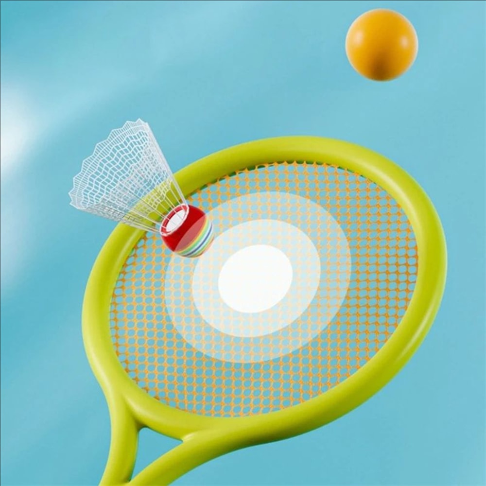 Childrens Badminton Racket for Beginners Family Outdoor Beach Tennis Set for Kindergarten and Baby Exercise