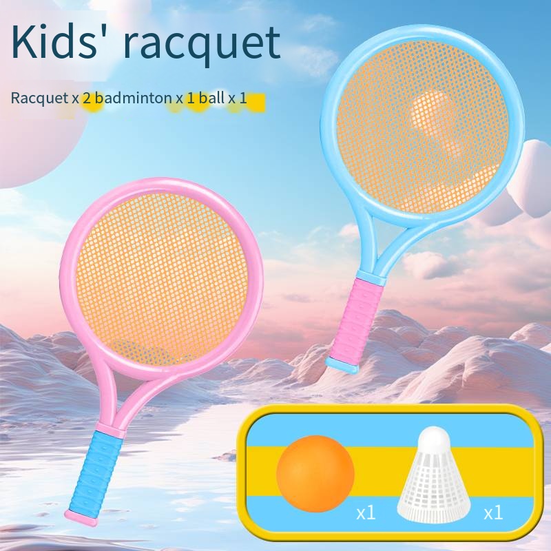 Childrens Badminton Racket for Beginners Family Outdoor Beach Tennis Set for Kindergarten and Baby Exercise