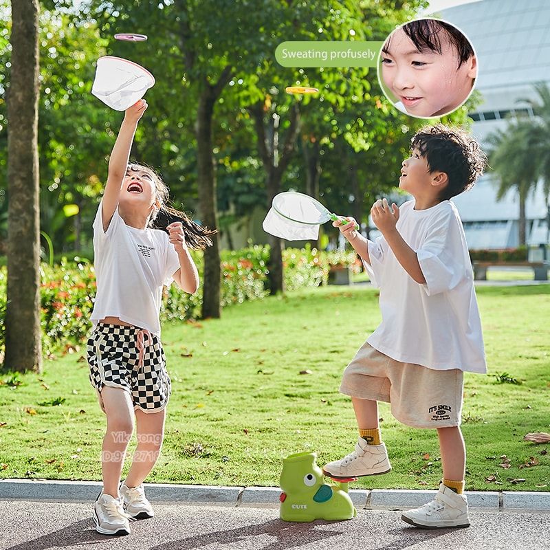 Flying Disc Rocket Launcher Outdoor Soaring Air Propeller Toy For Kids 1