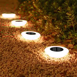 led solar ground lights waterproof outdoor garden pathway decor