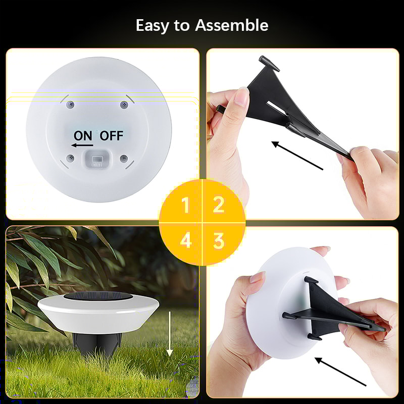 LED Solar Ground Lights Waterproof Outdoor Garden Pathway Decor 4