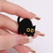 Black Cat Cinderella Brooch Cute Big Eyes Animal Metal Badge for Bags