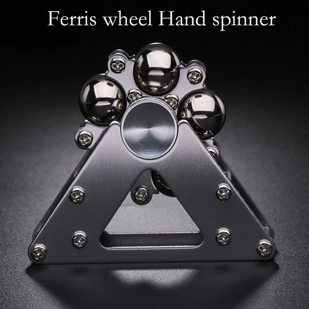 Double Pendulum Fidget Spinner Foldable Metal Gyroscope for Stress Relief Focus Antistress Hand Spinner for Adults