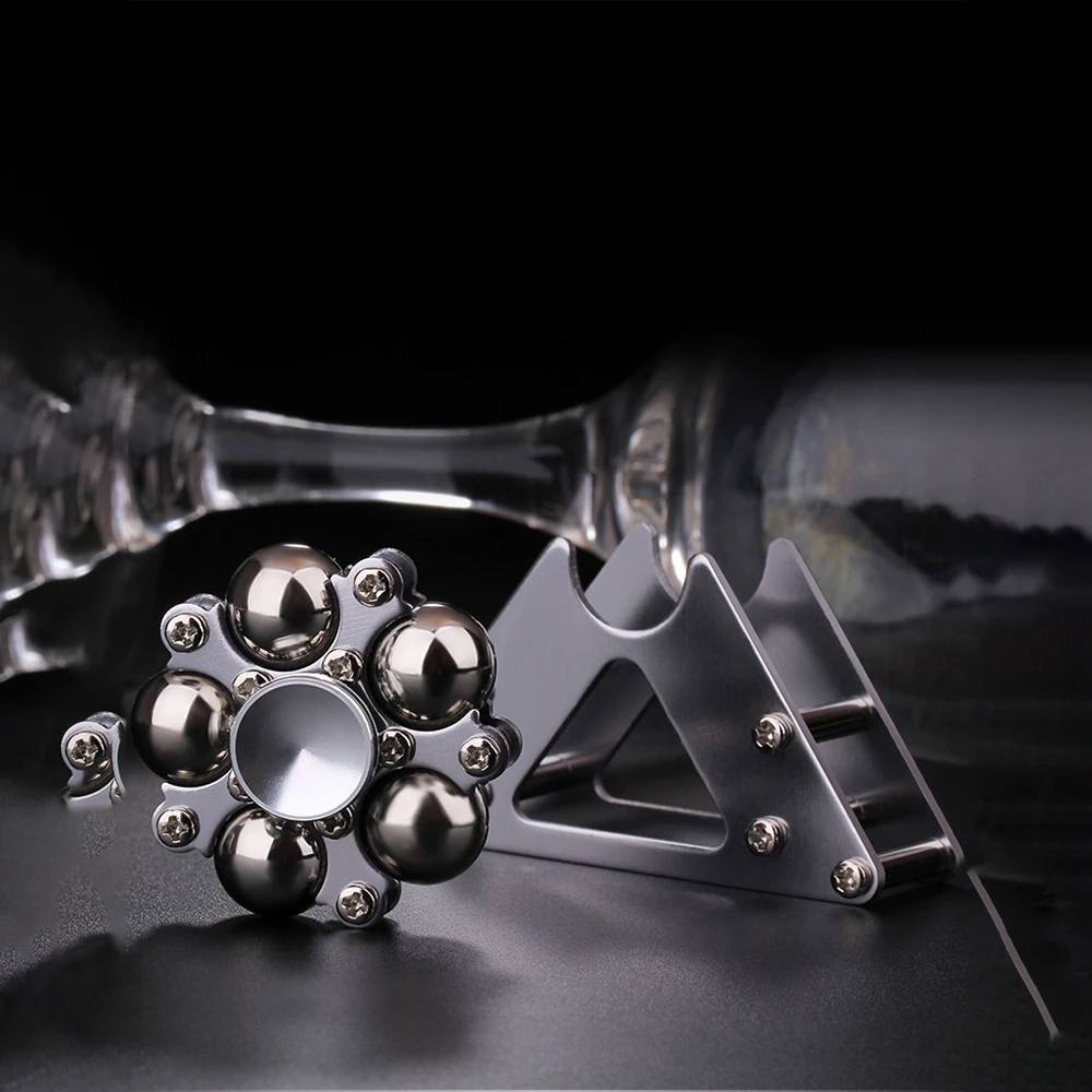 Double Pendulum Fidget Spinner Foldable Metal Gyroscope for Stress Relief Focus Antistress Hand Spinner for Adults