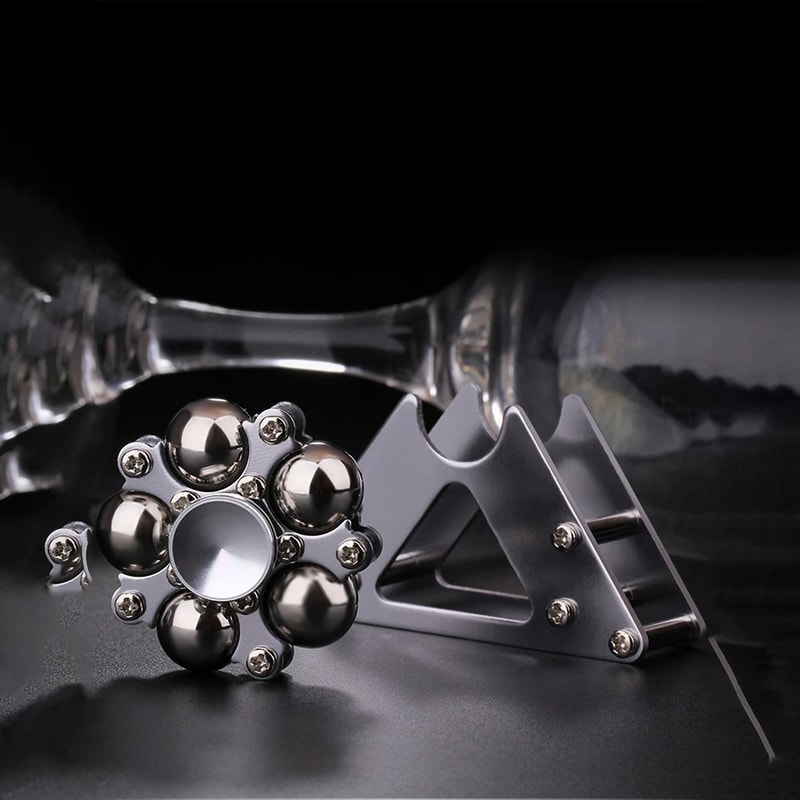 Double Pendulum Fidget Spinner Foldable Metal Gyroscope for Stress Relief Focus Antistress Hand Spinner for Adults