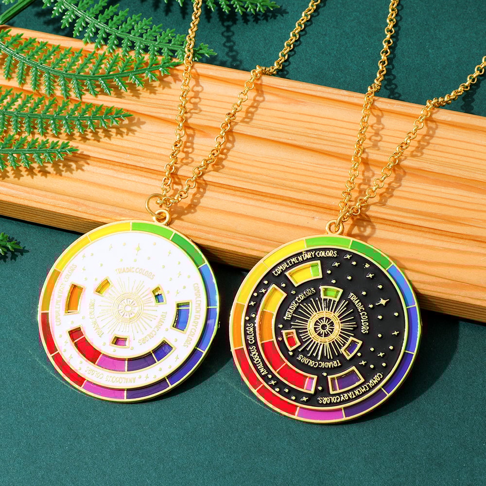 Color Wheel Keychain for Artists Interactive Art Gift Keyring