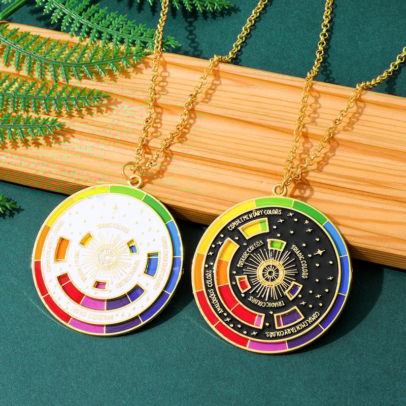 Color Wheel Keychain for Artists Interactive Art Gift Keyring