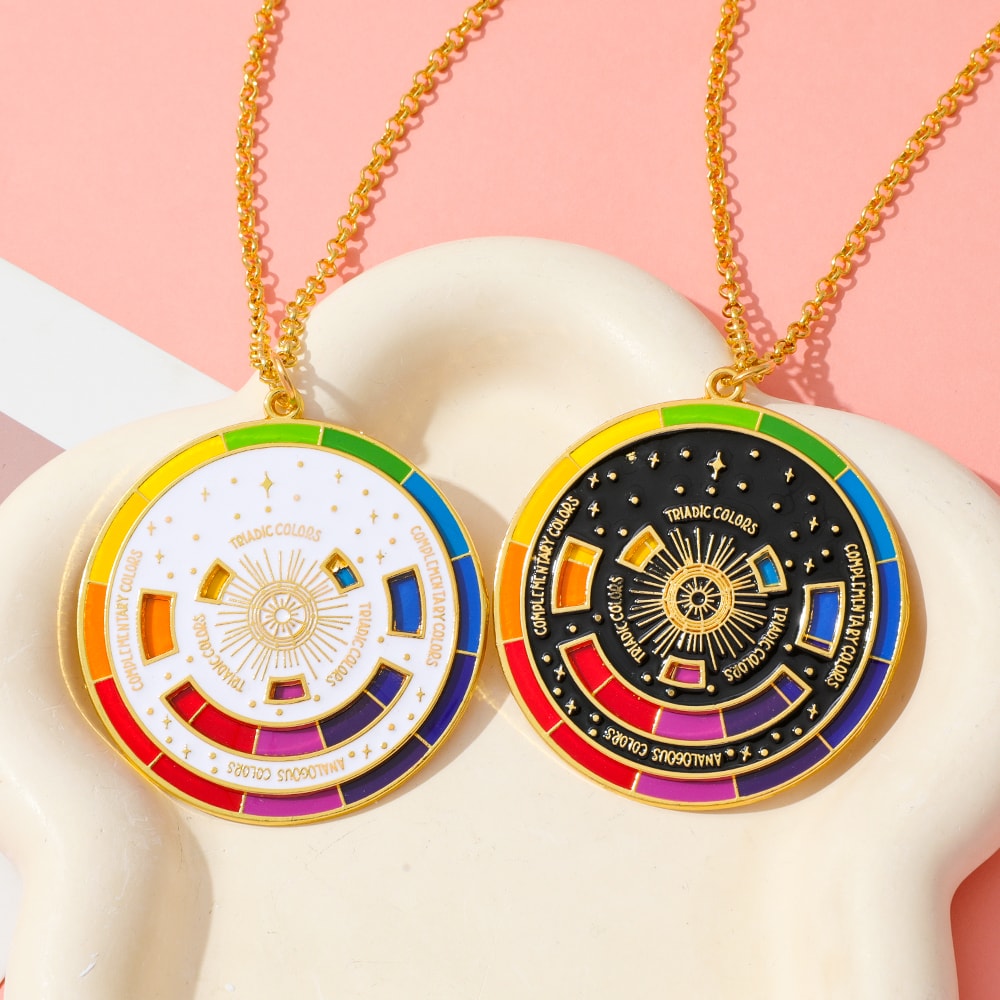 Color Wheel Keychain for Artists Interactive Art Gift Keyring