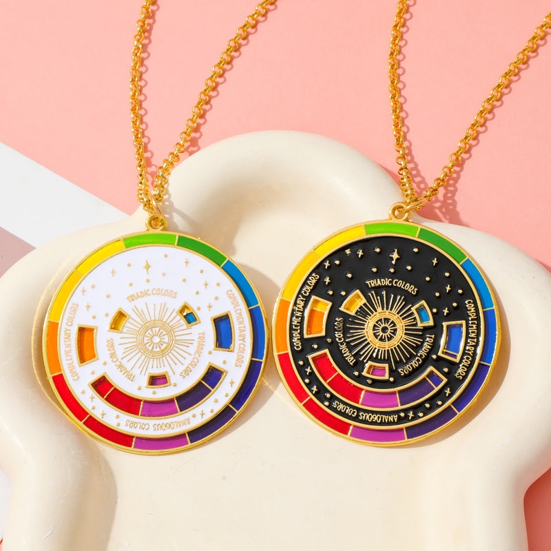 Color Wheel Keychain for Artists Interactive Art Gift Keyring