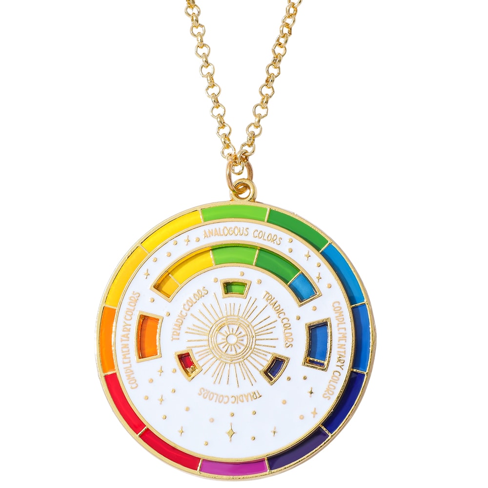 Color Wheel Keychain for Artists Interactive Art Gift Keyring