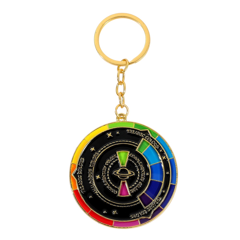 Color Wheel Keychain for Artists Interactive Art Gift Keyring