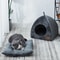 Indoor Plush Warm Cat House Thickened Triangle Closed Cat Bed Pet Nest For Deep Sleep 1