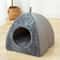 Indoor Plush Warm Cat House Thickened Triangle Closed Cat Bed Pet Nest For Deep Sleep 3