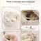 Cozy Winter Plush Cat Bed Soft SemiEnclosed Pet Nest For Ultimate Comfort And Warmth 3