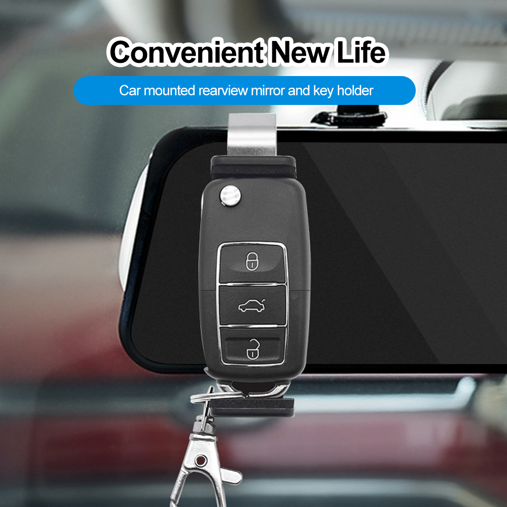 Universal Car Sun Visor Clip Holder Keychain For Garage Door Remote 3