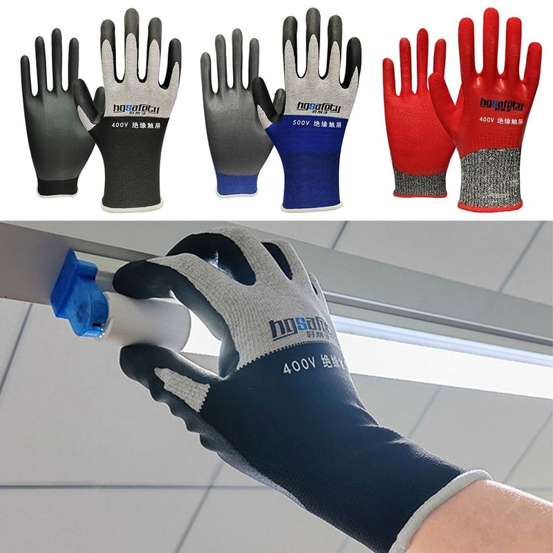 Ultrathin Electrical Insulating Gloves Industrial Rubber Touchscreen Compatible Safety Gear 1