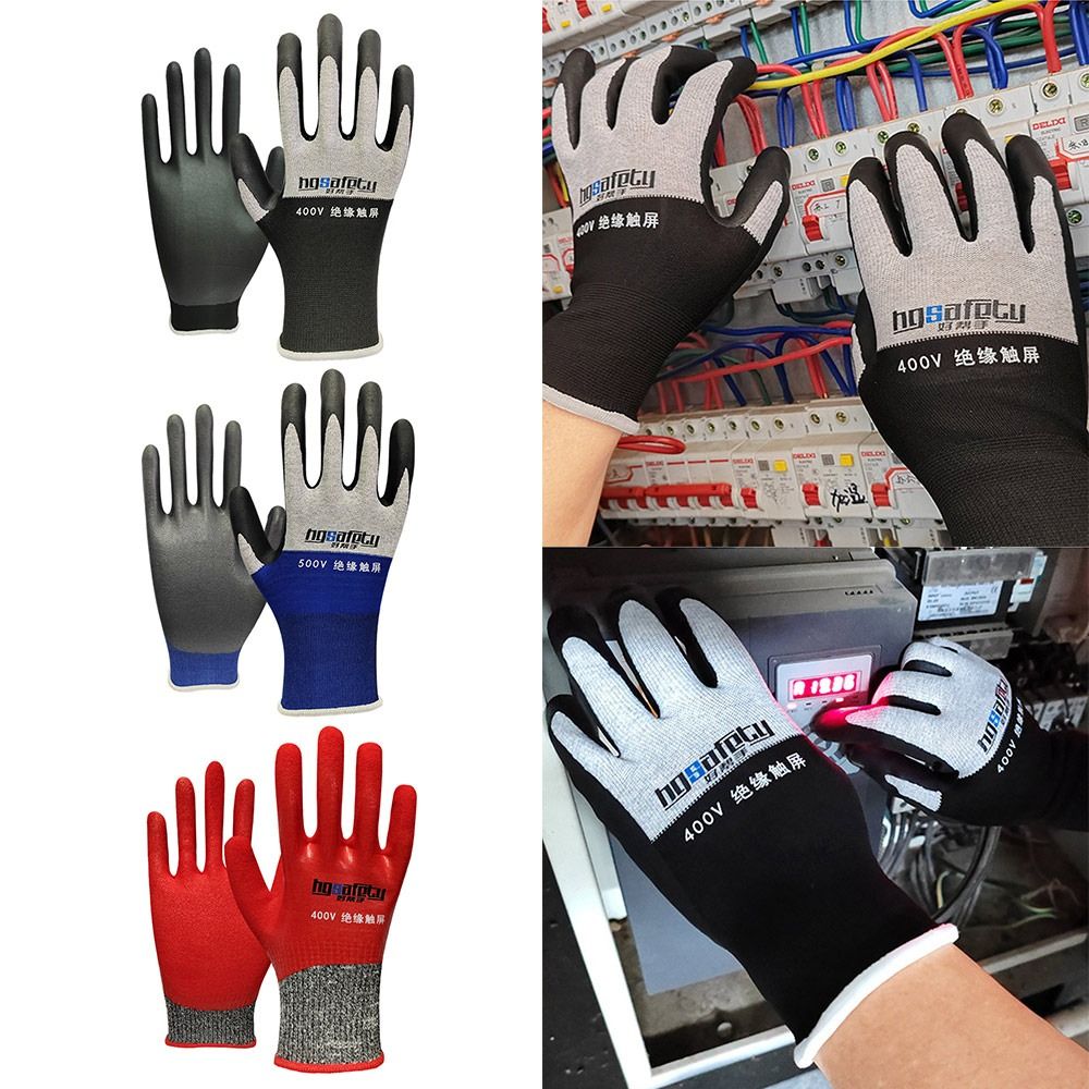 Ultrathin Electrical Insulating Gloves Industrial Rubber Touchscreen Compatible Safety Gear 2