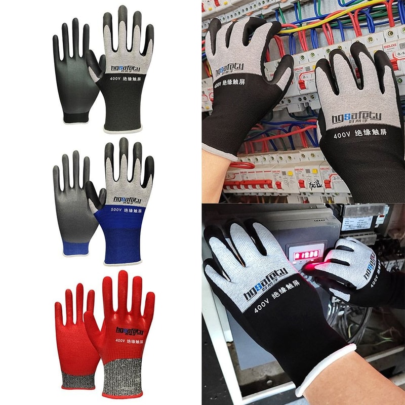 Ultrathin Electrical Insulating Gloves Industrial Rubber Touchscreen Compatible Safety Gear 2