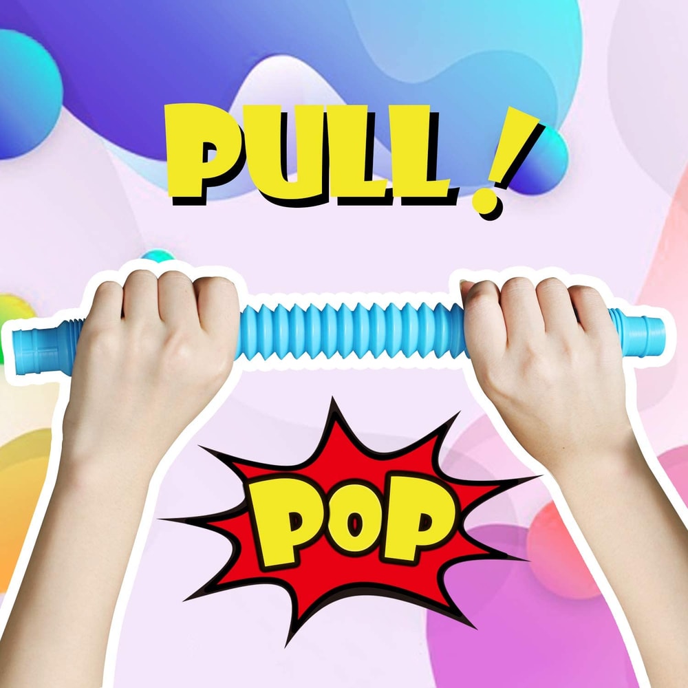 Mini Pop Tube Sensory Fidget Toy HeavyDuty Educational Toy For Stress Relief And Building Fun 4