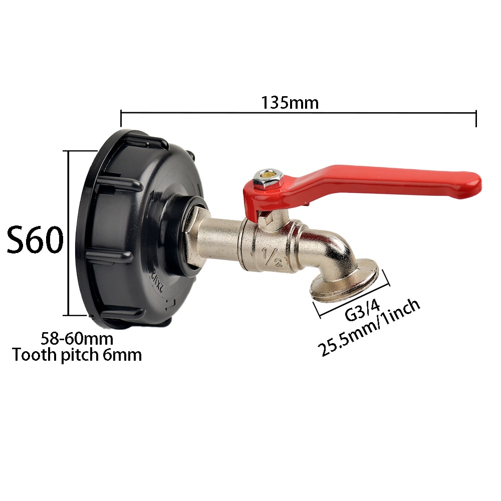 Tank Tap Adapter With Coarse Thread To Brass Alloy Quick Connect Replacement Valve For Garden Fauce 6
