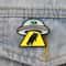 UFO Alien Enamel Pin with Black Cat Design Unique Lapel Pin for Cosplay Accessories Lovers