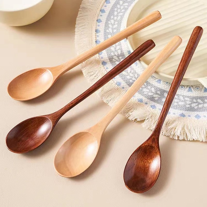 Wooden Spoon Set For Kitchen Soup Tea Coffee Honey Utensils EcoFriendly Durable MultiUse Wooden Kit 1